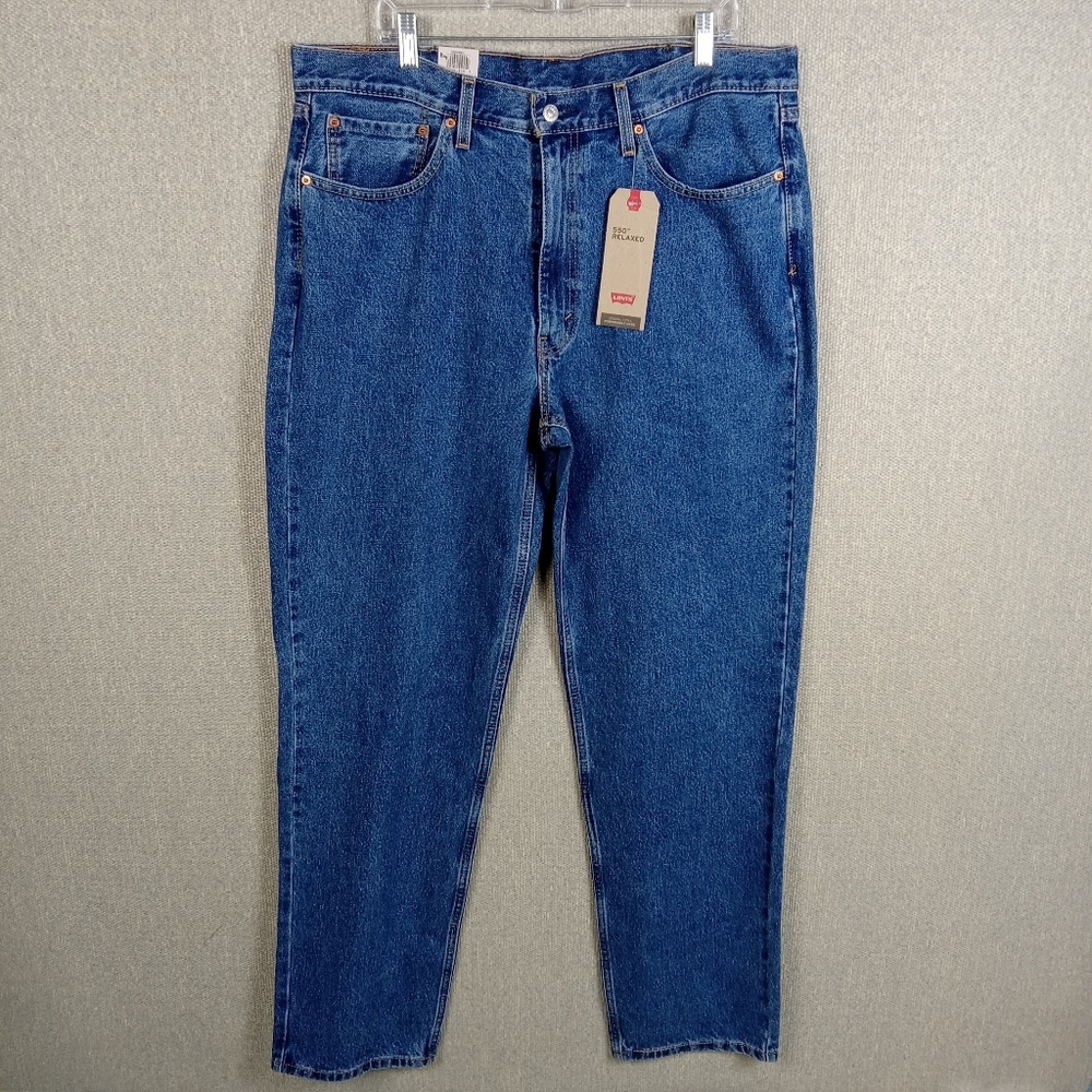 Levi's 550 Relaxed Fit Tapered Leg Jeans Classic Medium Wash Blue Mens 38x34